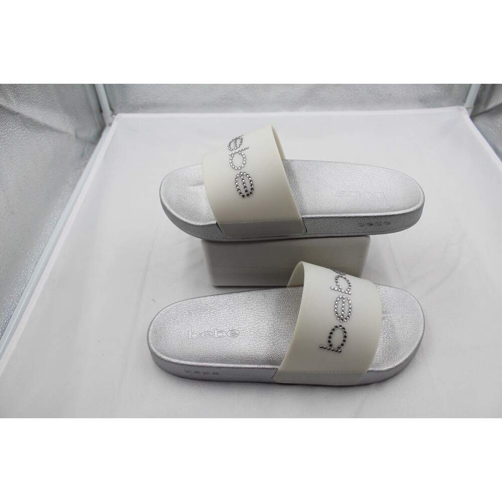 Bebe Dahlia Slides Rhinestones Size 10